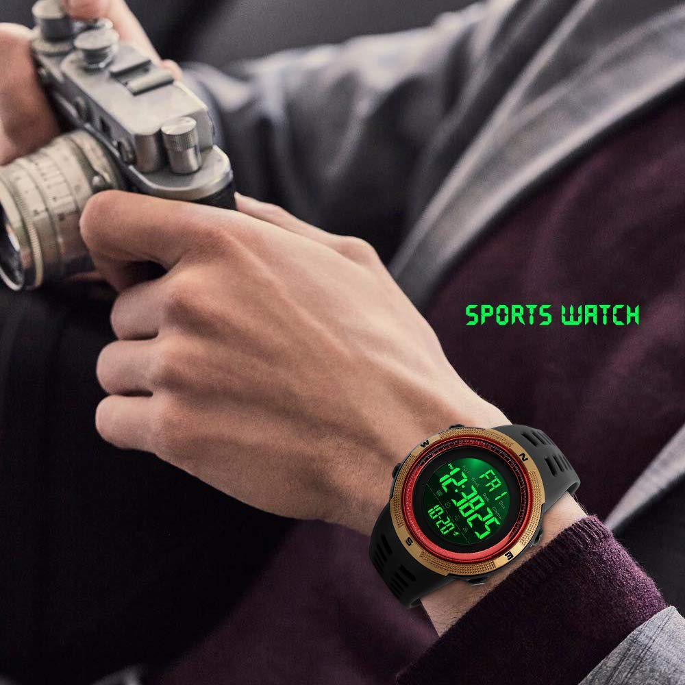 Foto 7 pulgar | Venta Internacional - Reloj Carlien Para Hombre, Led Digital, Para Deportes Al Aire Libre, 50 M, Resina Acuática