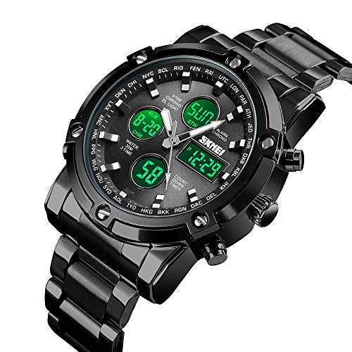 Foto 3 pulgar | Venta Internacional - Reloj Bozlun Con Doble Pantalla Analógica Y Digital Para Hombre Con Alarma