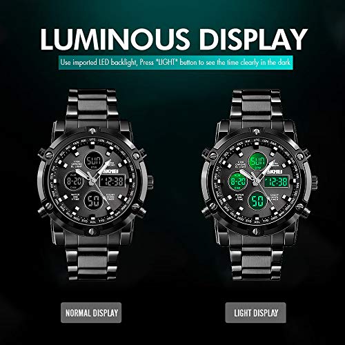 Foto 4 pulgar | Venta Internacional - Reloj Bozlun Con Doble Pantalla Analógica Y Digital Para Hombre Con Alarma