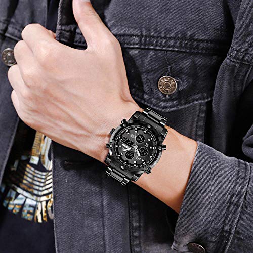 Foto 7 pulgar | Venta Internacional - Reloj Bozlun Con Doble Pantalla Analógica Y Digital Para Hombre Con Alarma