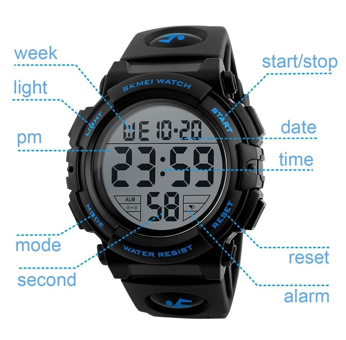 Foto 3 pulgar | Venta Internacional - Reloj Skmei Digital Sport Impermeable Led Milita Para Hombre