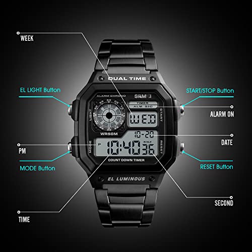 Foto 6 | Venta Internacional - Reloj Reginald Fashion Trend Negro Multifunción Para Hombre