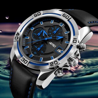 Foto 4 | Venta Internacional - Reloj Gosasa, Cronógrafo 3d Con Esfera Grande, Cronómetro De Piel Para Hombre