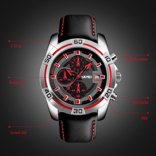 Foto 7 | Venta Internacional - Reloj Gosasa, Cronógrafo 3d Con Esfera Grande, Cronómetro De Piel Para Hombre