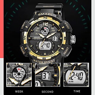 Foto 2 | Venta Internacional - Reloj Smael Samel 8045 Militar Para Hombre, Impermeable, 50 M
