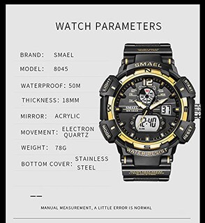 Foto 4 | Venta Internacional - Reloj Smael Samel 8045 Militar Para Hombre, Impermeable, 50 M