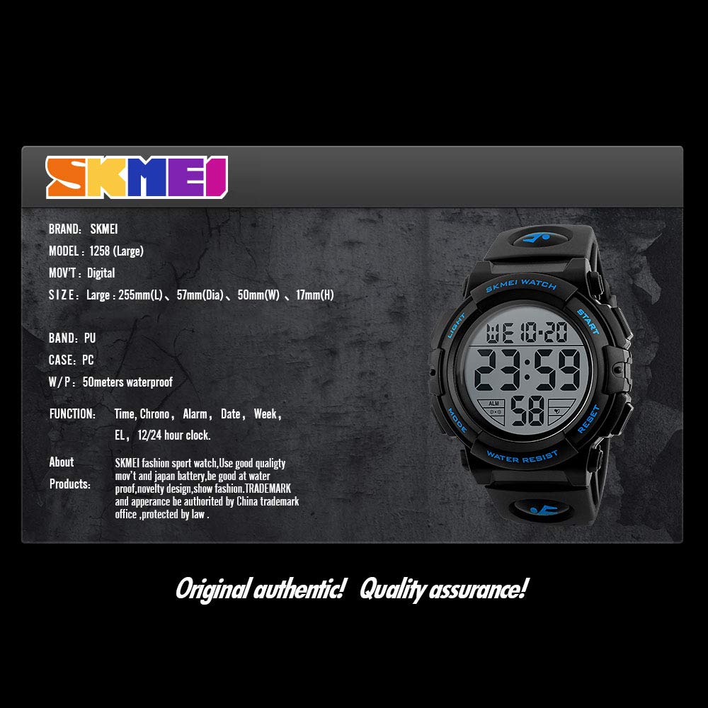 Foto 7 | Venta Internacional - Reloj Deportivo para Hombre Andoer 1258 Resistente al Agua 5 ATM