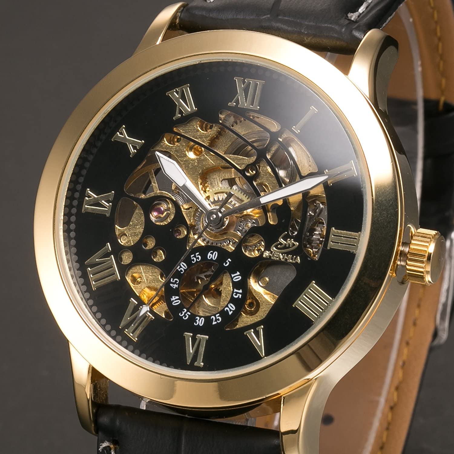 Foto 3 pulgar | Venta Internacional - Mira El Esqueleto Steampunk Automático Dorado De Carrie Hughes Para Hombre