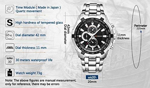 Foto 7 pulgar | Venta Internacional - Reloj Curren Designer Wear Para Hombre Con Esfera Analógica De Acero