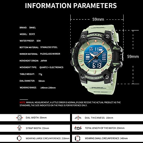 Foto 7 pulgar | Venta Internacional - Reloj Smael Cronómetro Deportivo Militar Multifunción para Hombre