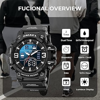 Foto 5 | Venta Internacional - Reloj Sysfla Analog Digital Sports Army Waterproof Para Hombre