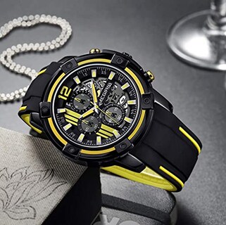 Foto 2 | Venta Internacional - Reloj Deportivo Megir Analógico de Cuarzo Silicona Impermeable para Hombre