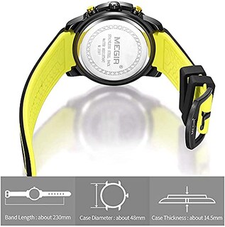 Foto 6 | Venta Internacional - Reloj Deportivo Megir Analógico de Cuarzo Silicona Impermeable para Hombre