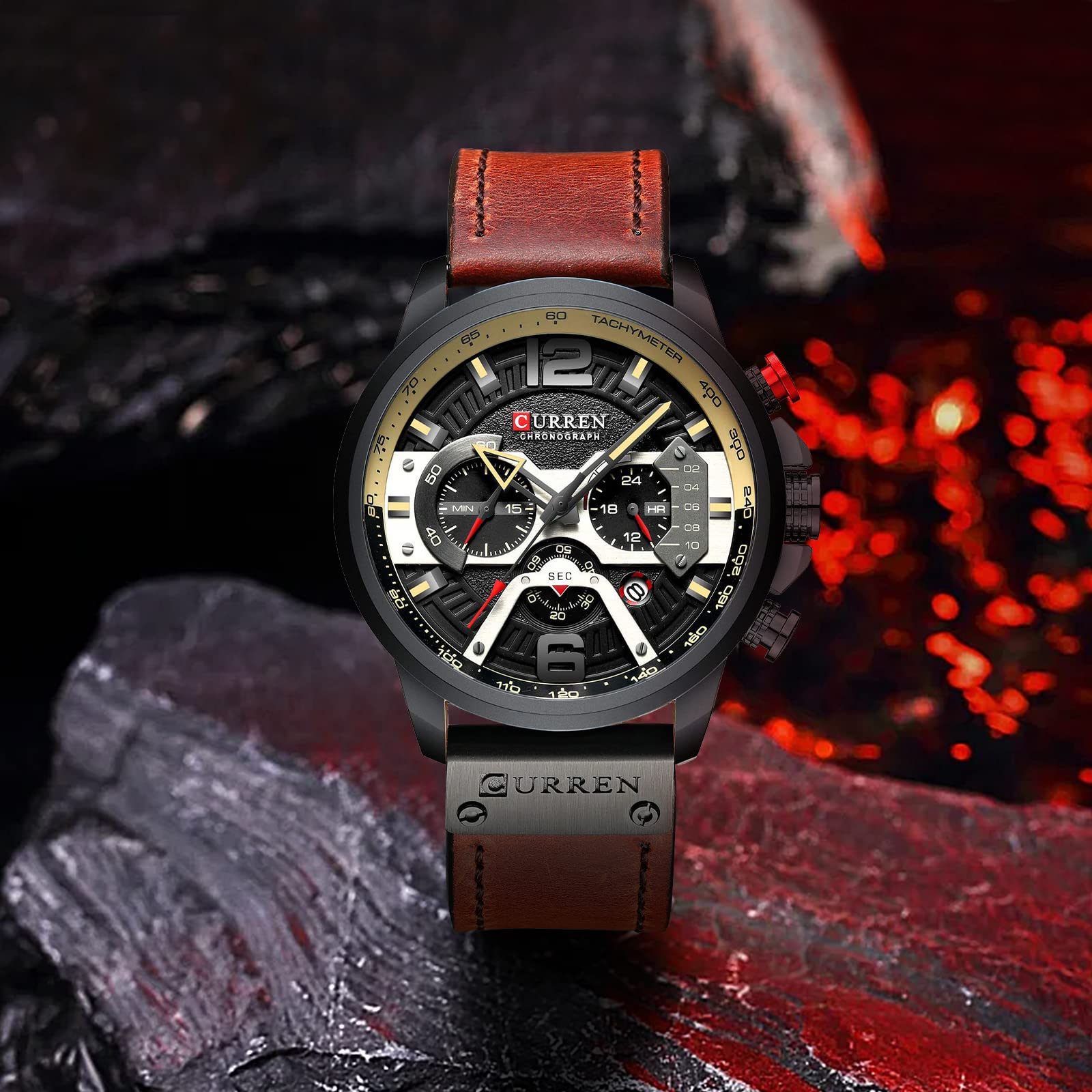 Foto 2 | Venta Internacional - Reloj Fanmis Con Cronógrafo De Negocios De Lujo Para Hombre, Vestido Con Diseño De Agua