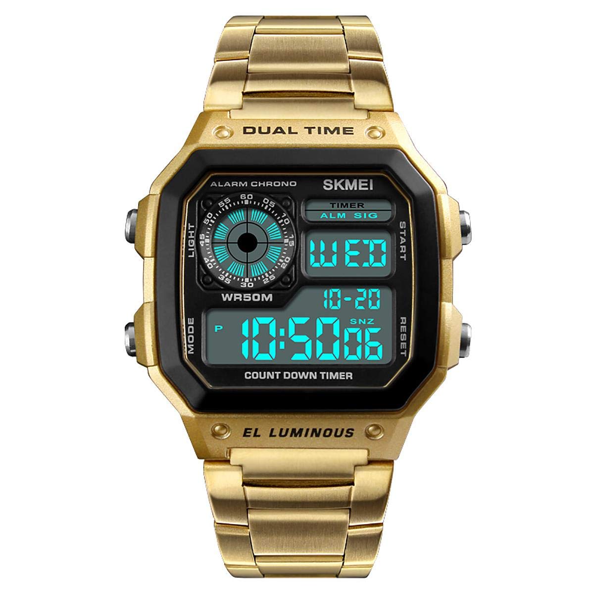 Foto 3 pulgar | Venta Internacional - Reloj Digital Skmei Dg1335 Resistente Al Agua 50 M Con Cronómetro Con Alarma