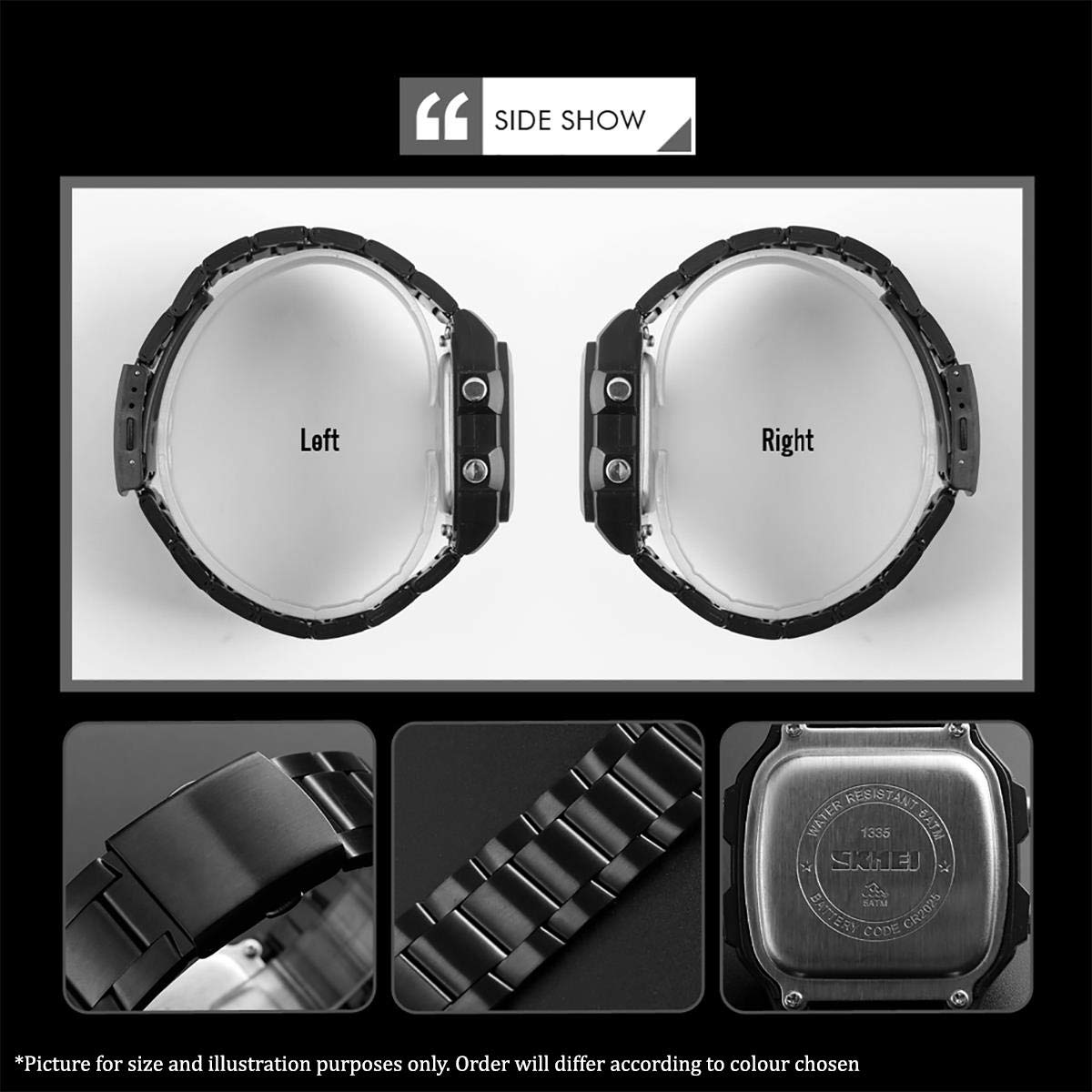 Foto 8 pulgar | Venta Internacional - Reloj Digital Skmei Dg1335 Resistente Al Agua 50 M Con Cronómetro Con Alarma