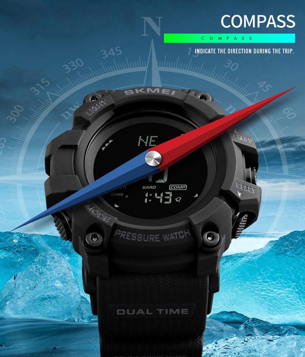 Foto 5 pulgar | Venta Internacional - Podómetro Militar Watch Gosasa Big Face Para Hombre, Deportes Al Aire Libre