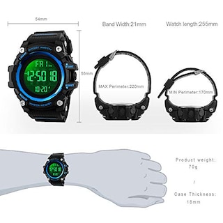 Foto 5 | Venta Internacional - Reloj Digital Skmei Para Hombre Resistente Al Agua Con Cronómetro De 50 M
