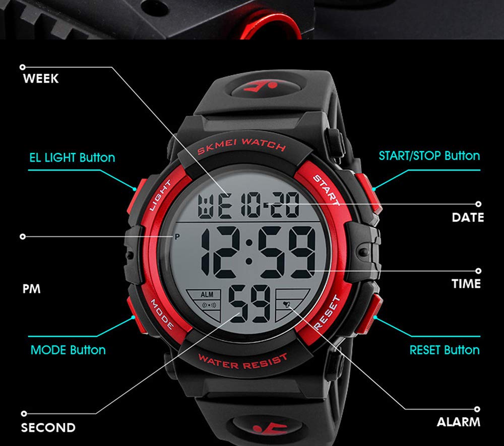 Foto 5 pulgar | Venta Internacional - Reloj Mastop Con Cronógrafo Digital Con Esfera Grande Para Hombre, 50 M Wr