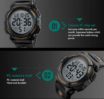 Foto 5 | Venta Internacional - Reloj Mastop Con Cronógrafo Digital Con Esfera Grande Para Hombre, 50 M Wr