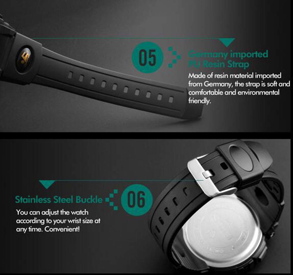 Foto 8 pulgar | Venta Internacional - Reloj Mastop Con Cronógrafo Digital Con Esfera Grande Para Hombre, 50 M Wr