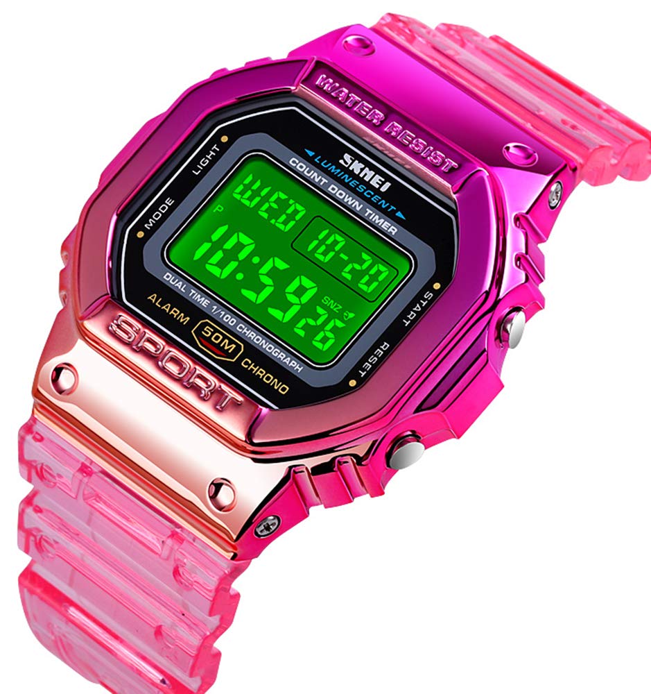 Foto 3 pulgar | Venta Internacional - Reloj Carlien Para Hombre, Colorido, Digital, Cuadrado, Deportivo, 44 Mm
