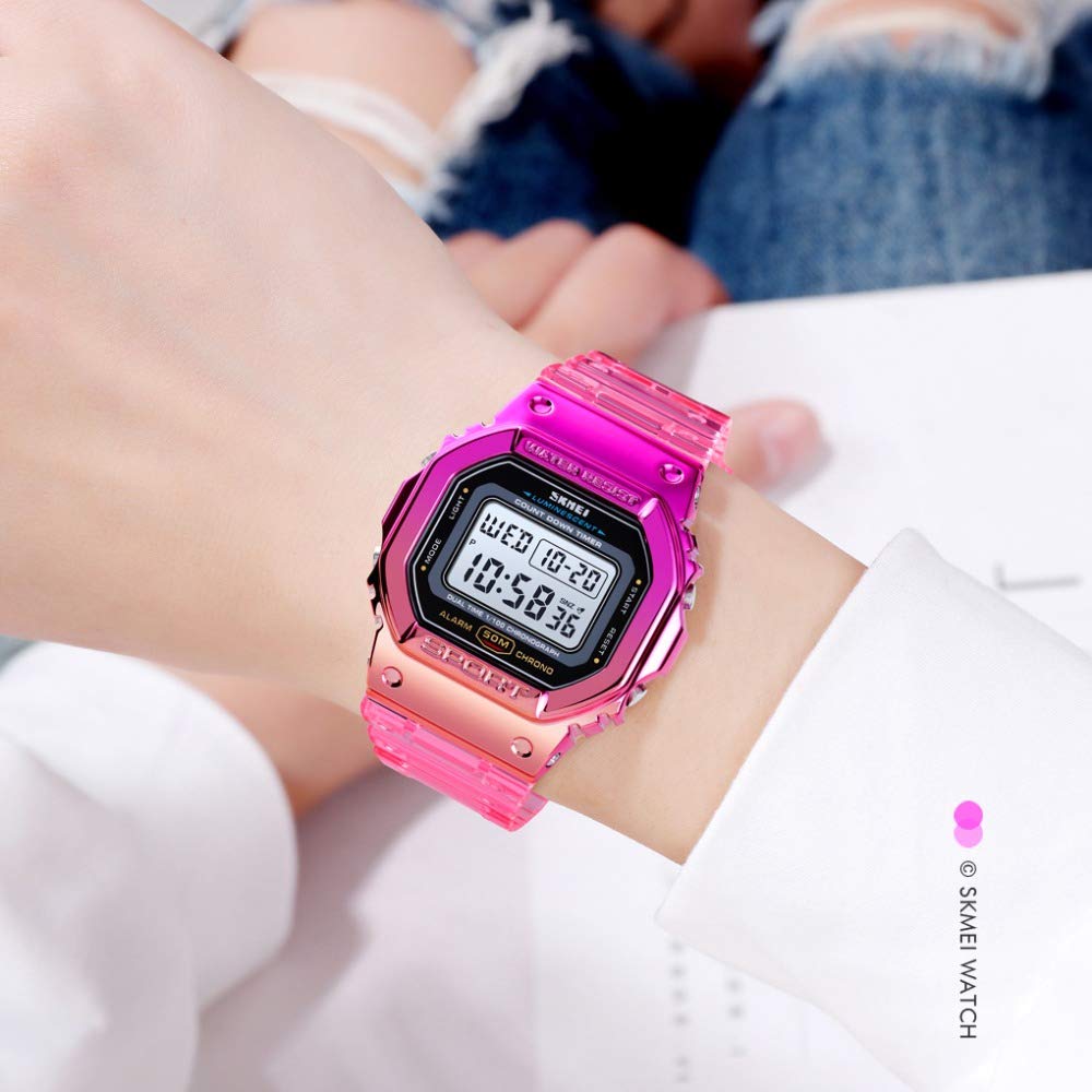 Foto 8 pulgar | Venta Internacional - Reloj Carlien Para Hombre, Colorido, Digital, Cuadrado, Deportivo, 44 Mm