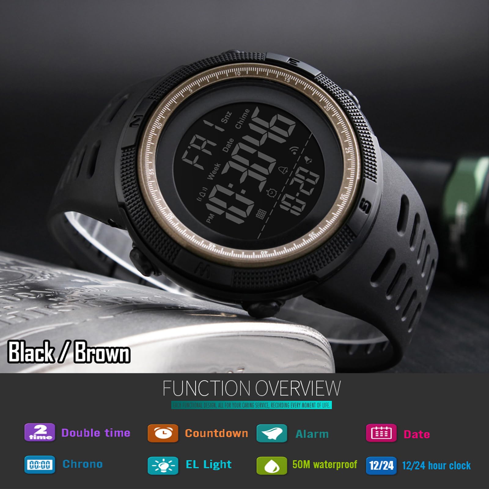 Foto 4 pulgar | Venta Internacional - Reloj Deportivo Digital Led Skmei Resistente al Agua 50 m para Hombre