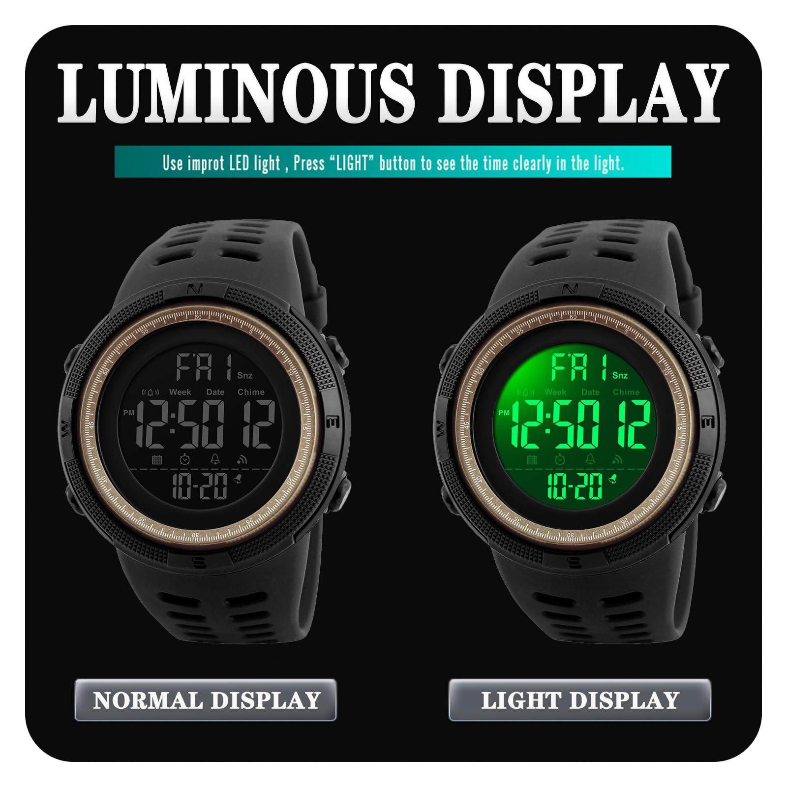 Foto 8 pulgar | Venta Internacional - Reloj Deportivo Digital Led Skmei Resistente al Agua 50 m para Hombre