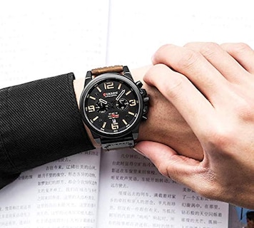 Foto 3 | Venta Internacional - Reloj Gosasa Fashion Big Face Sports Para Hombre, Piel Roja