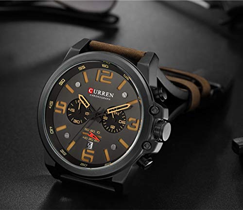 Foto 7 pulgar | Venta Internacional - Reloj Gosasa Fashion Big Face Sports Para Hombre, Piel Roja
