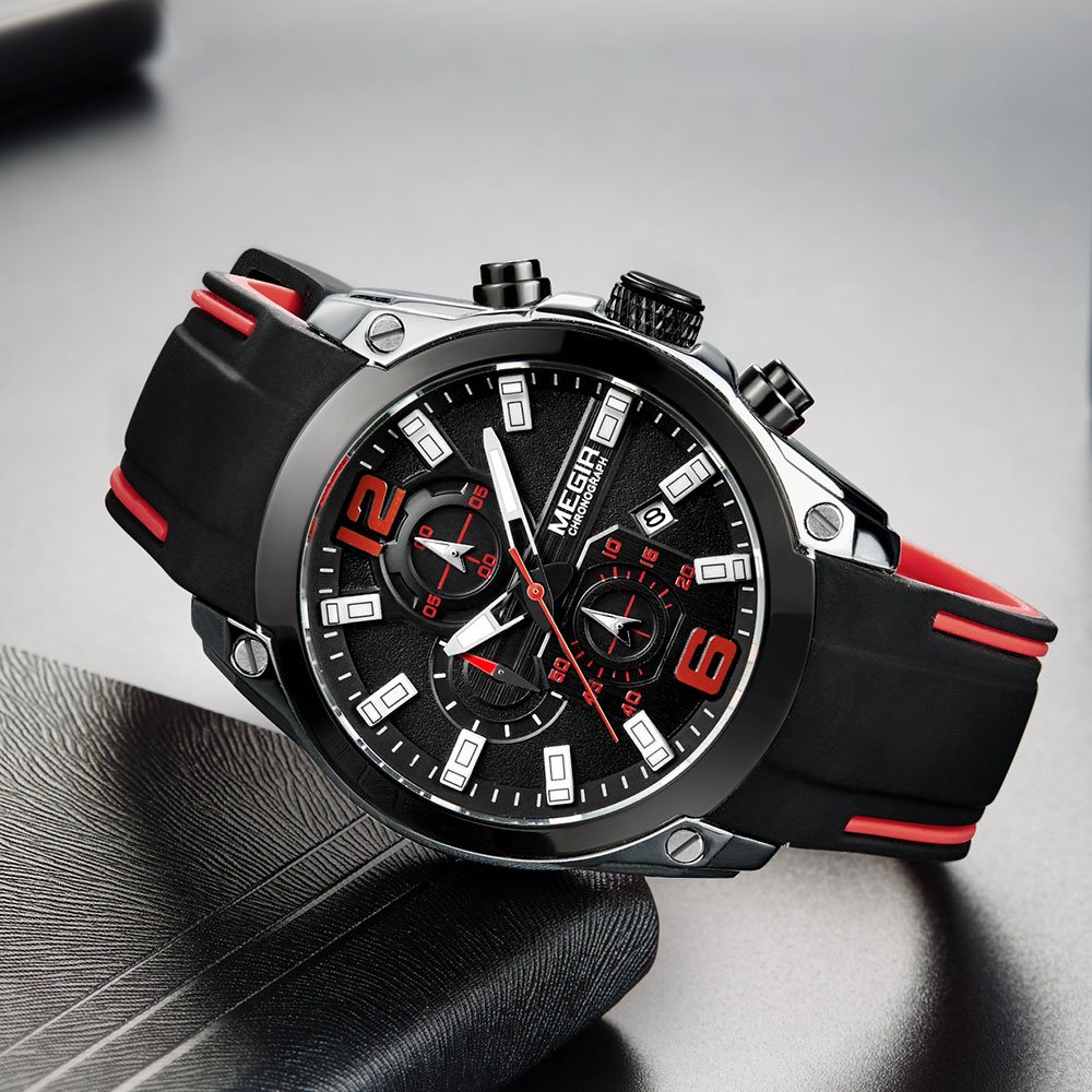 Foto 4 pulgar | Venta Internacional - Reloj Megir Military Sport Quartz Para Hombre Con Cronógrafo