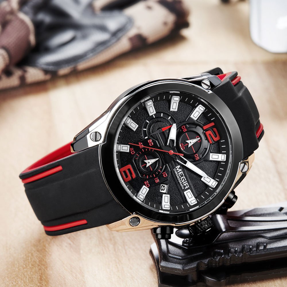 Foto 5 pulgar | Venta Internacional - Reloj Megir Military Sport Quartz Para Hombre Con Cronógrafo