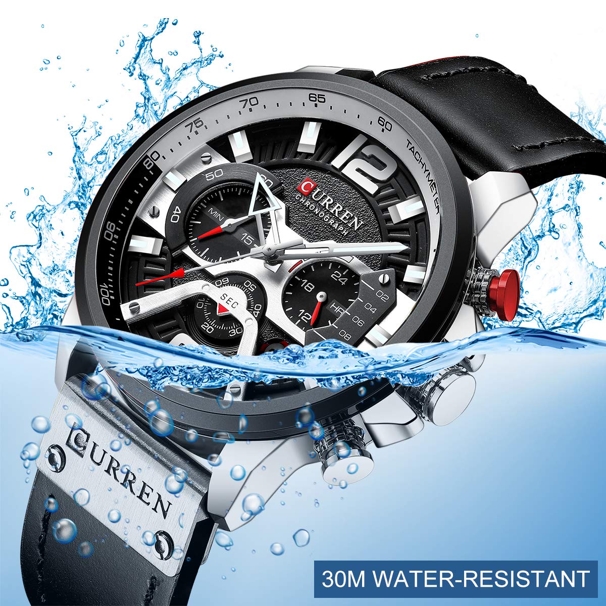Foto 6 pulgar | Venta Internacional - Reloj Casual De Cuarzo Analógico Deportivo Para Hombre, Cronógrafo, Resistente Al Agua