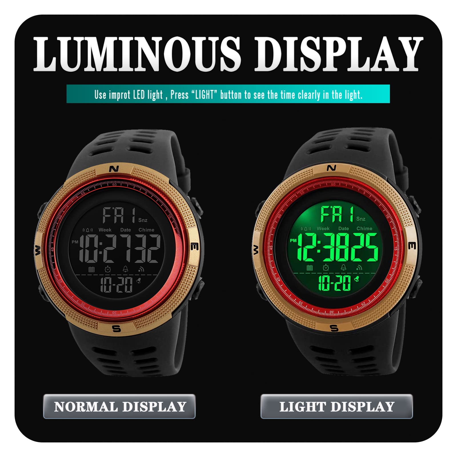 Foto 7 | Venta Internacional - Reloj Deportivo Skmei Digital 50 m Led Impermeable para Hombre