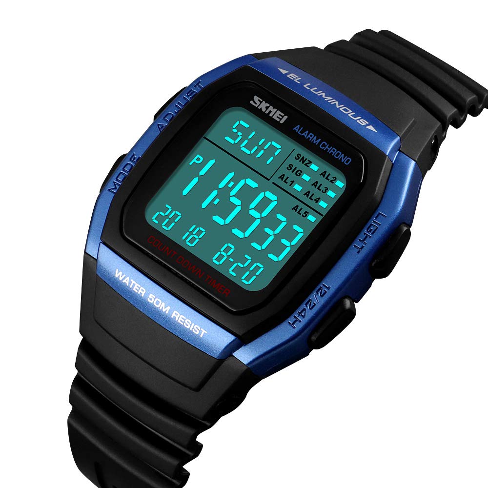 Foto 4 pulgar | Venta Internacional - Reloj Skmei Square Digital Para Hombre, 50 M, Resistente Al Agua