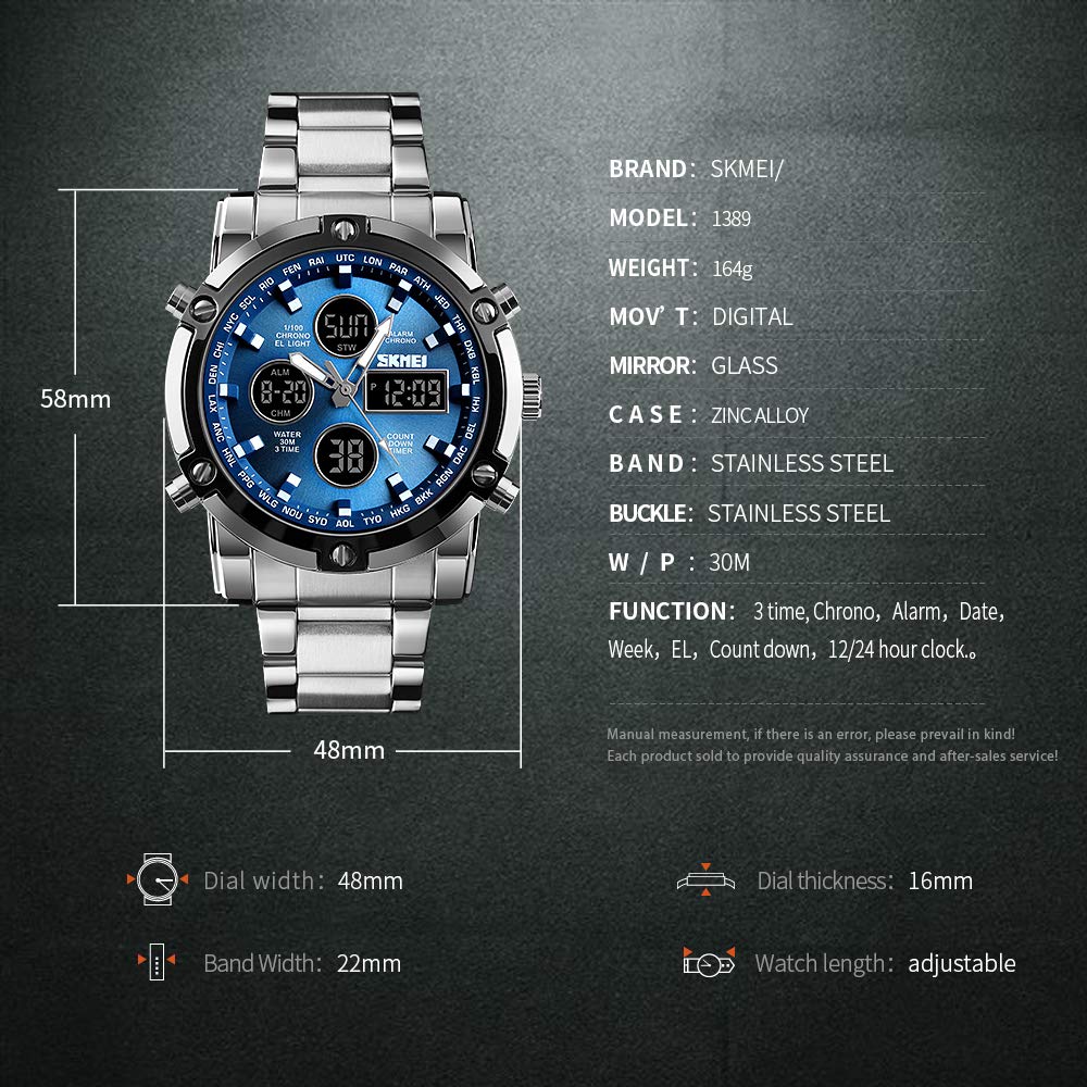 Foto 7 | Venta Internacional - Reloj Skmei Para Hombre, Impermeable, Militar, Analógico Y Digital