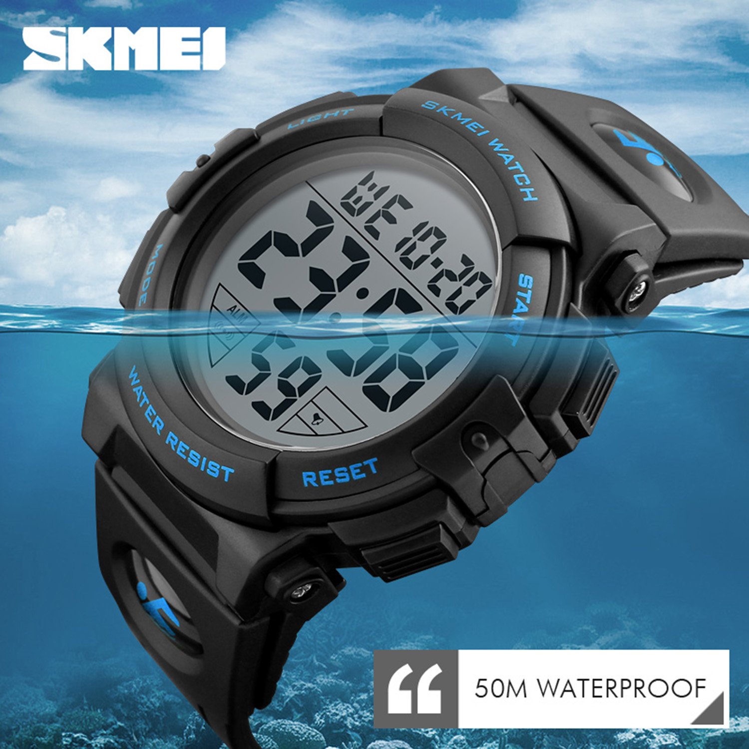 Foto 6 pulgar | Venta Internacional - Reloj Digital Gosasa Con Alarma Led Impermeable Y Cronómetro Para Hombre