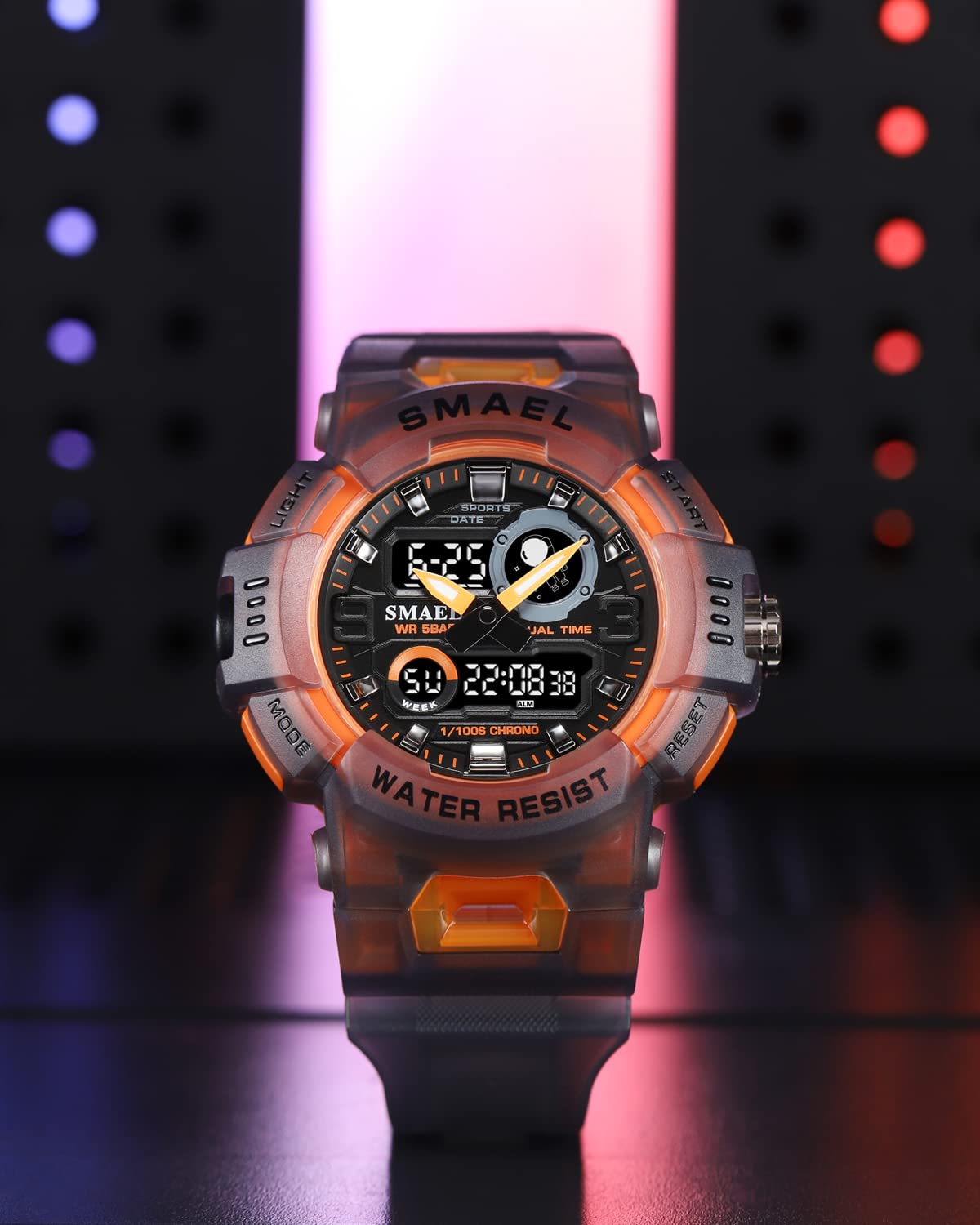 Foto 3 pulgar | Venta Internacional - Reloj Digital Smael Para Hombre, Deportivo Y Exterior, 50 M, Resistente Al Agua