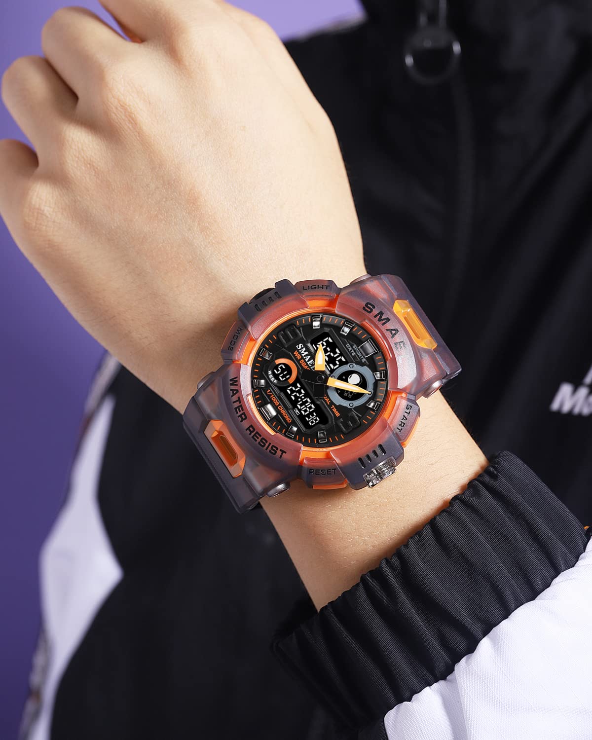 Foto 4 pulgar | Venta Internacional - Reloj Digital Smael Para Hombre, Deportivo Y Exterior, 50 M, Resistente Al Agua