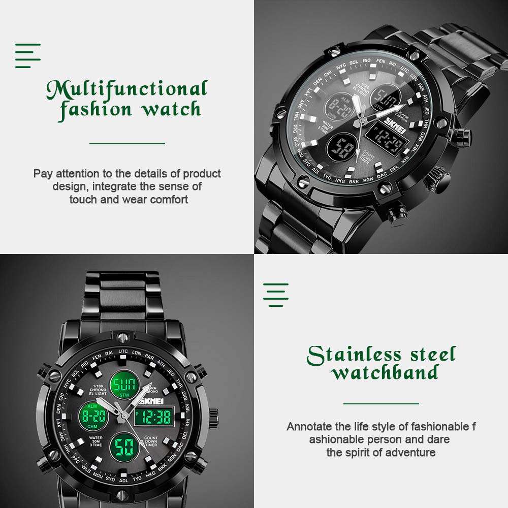 Foto 4 pulgar | Venta Internacional - Reloj Skmei Para Hombre, Impermeable, Militar, Analógico Y Digital