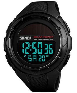 Foto 1 | Venta Internacional - Reloj Pasoy Digital Solar Para Hombre, Correa De Caucho Negro, 5 Atm