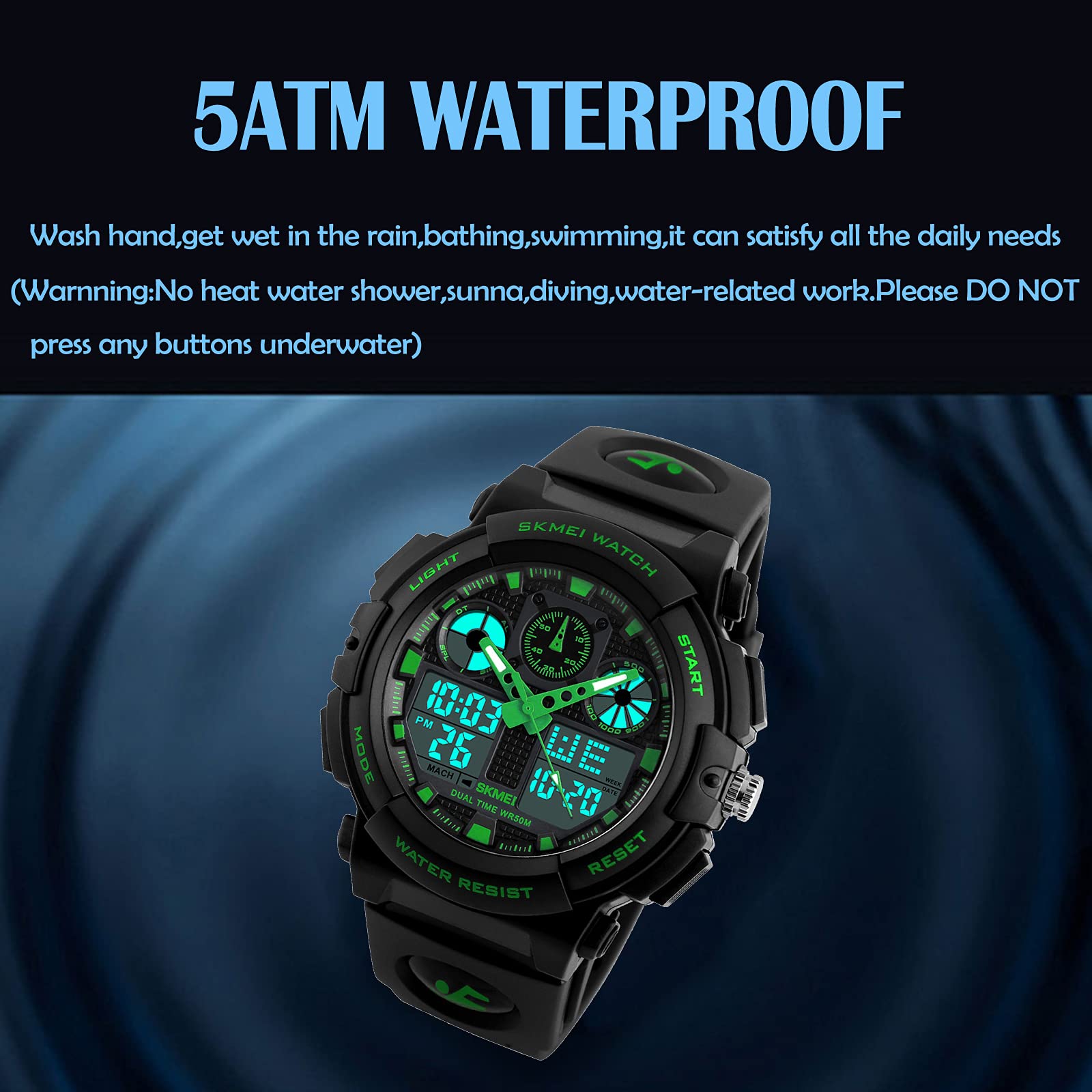 Foto 5 pulgar | Venta Internacional - Reloj Deportivo Findtime Findtime Para Hombre, Cara Grande, 50 Mm