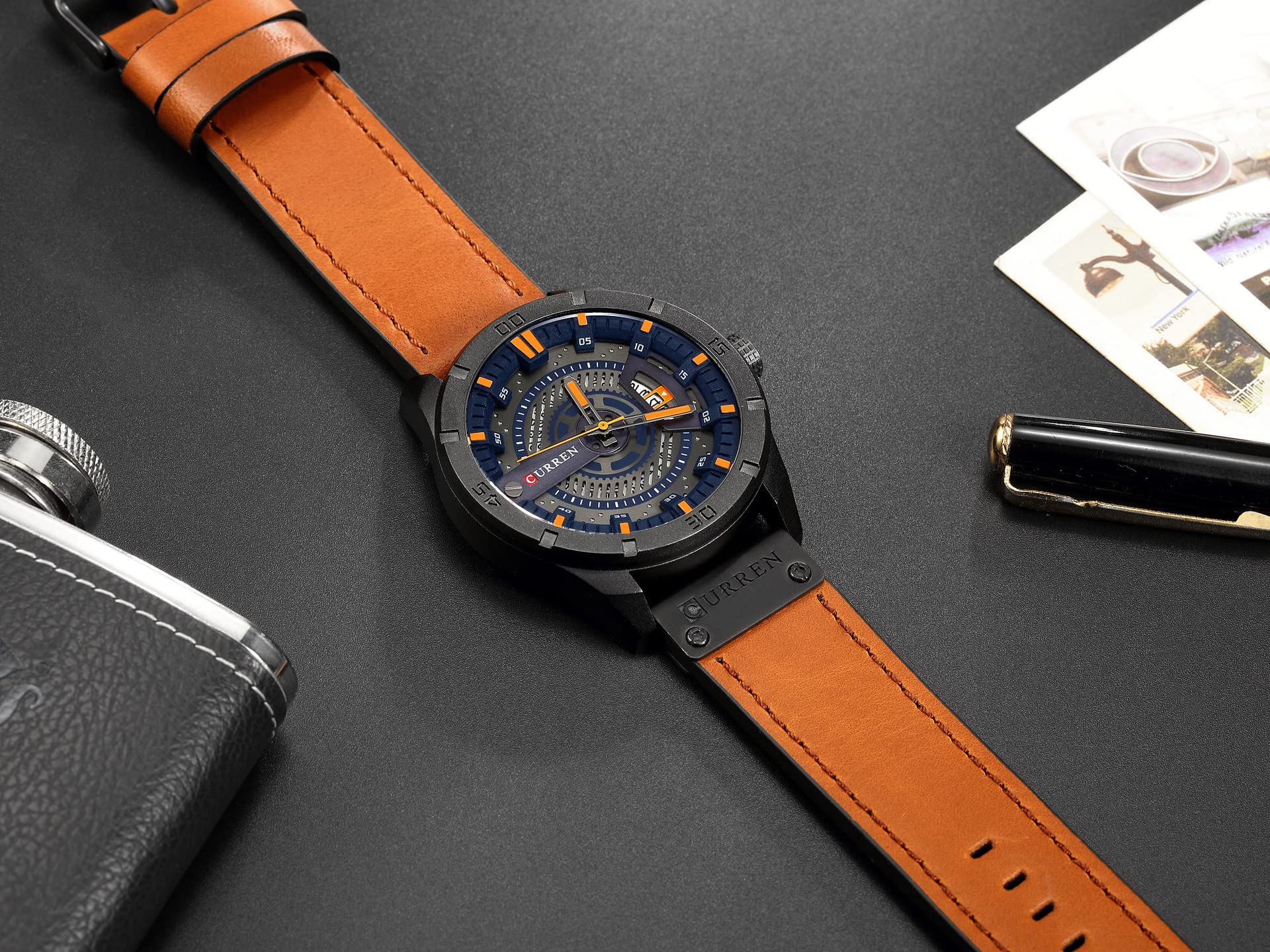 Foto 4 | Venta Internacional - Reloj Matkasur Calendar Business Para Hombre Con Correa De Piel