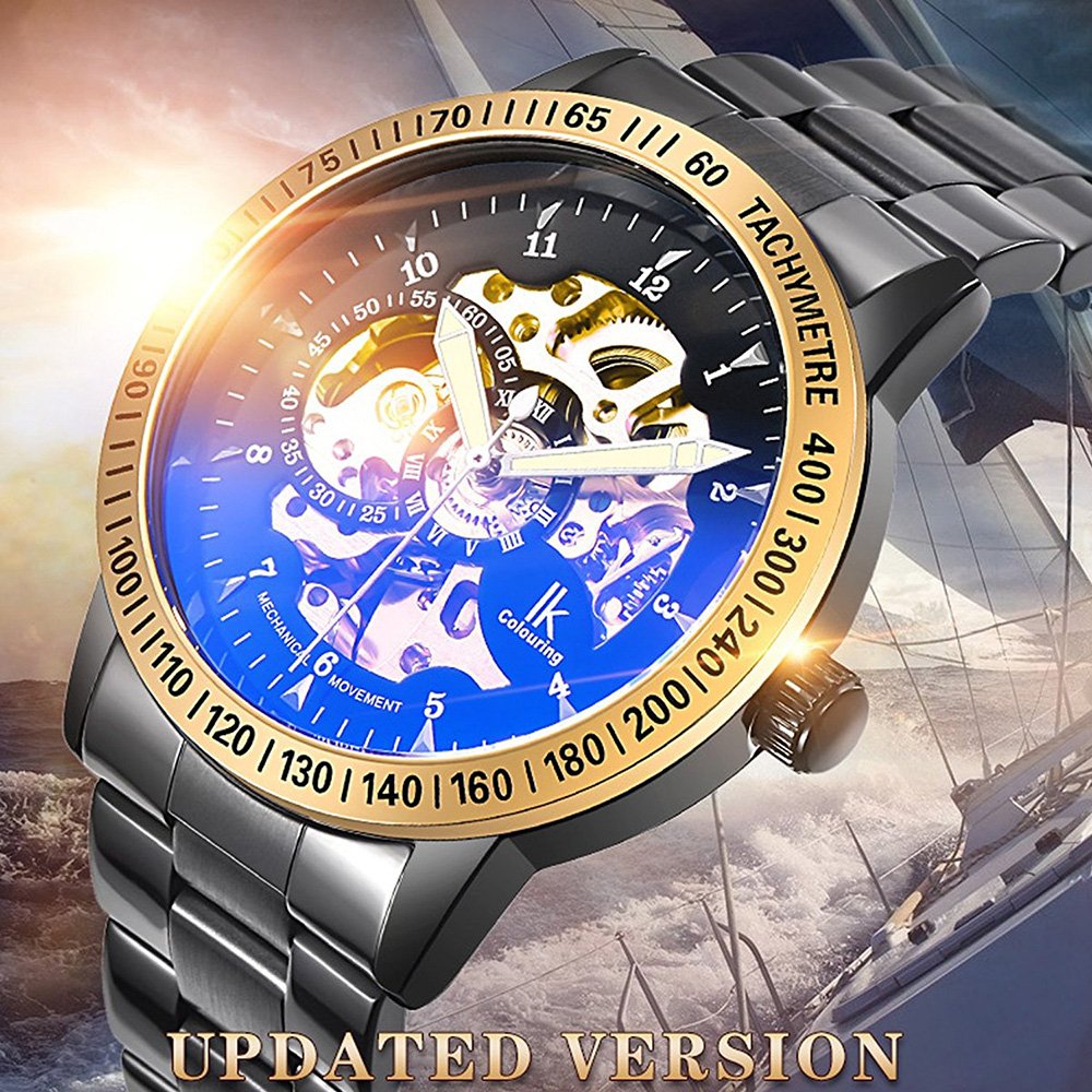 Foto 3 pulgar | Venta Internacional - Reloj Mastop Luminous Skeleton Dial Automático Mecánico