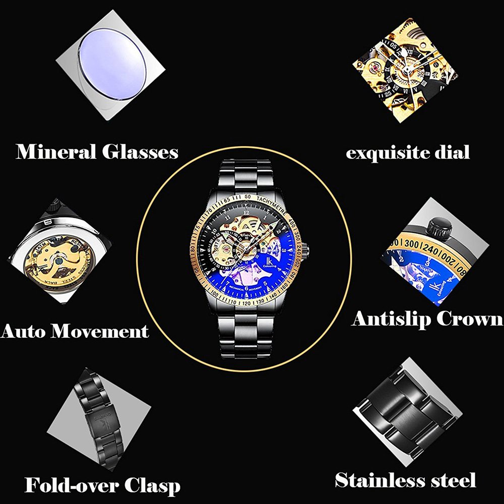 Foto 4 | Venta Internacional - Reloj Mastop Luminous Skeleton Dial Automático Mecánico