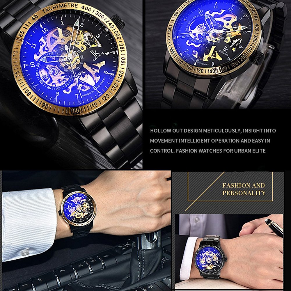 Foto 7 pulgar | Venta Internacional - Reloj Mastop Luminous Skeleton Dial Automático Mecánico