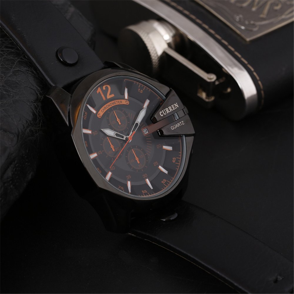 Foto 5 pulgar | Venta Internacional - Correa De Cuero Watch Curren Gold Fashion Para Hombre