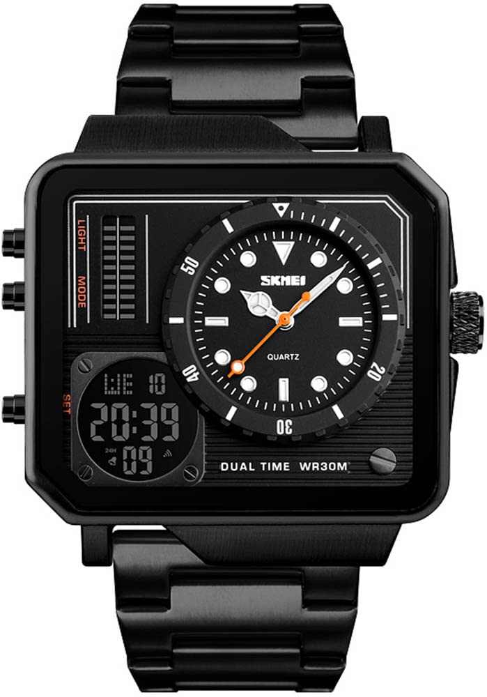 Foto 4 pulgar | Venta Internacional - Reloj Digital Led Analógico Gosasa Cuarzo Acero Inoxidable Negro