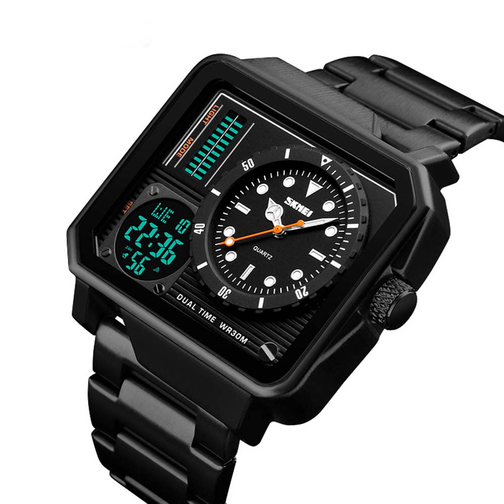 Foto 4 | Venta Internacional - Reloj Digital Led Analógico Gosasa Cuarzo Acero Inoxidable Negro